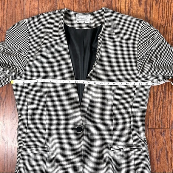 Vintage Pendleton Virgin Wool Herringbone Business Career Button Front Blazer - Picture 13 of 15